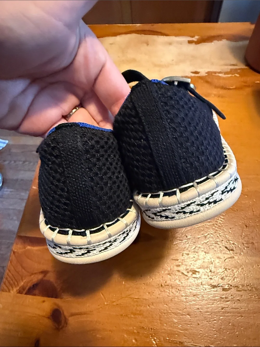 Rothy's Black espadrille mary jane flats size 9 never worn